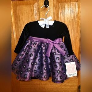 Bonnie Jean Baby Velvet Shimmer Dress 3-6mo